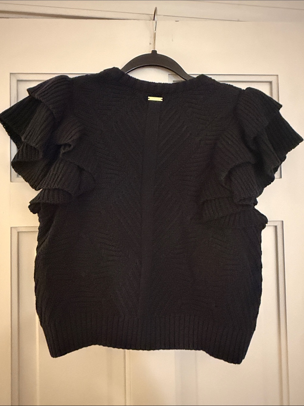 Cleobella Black Ribbed Crewneck Sweater - Picture 3 of 3